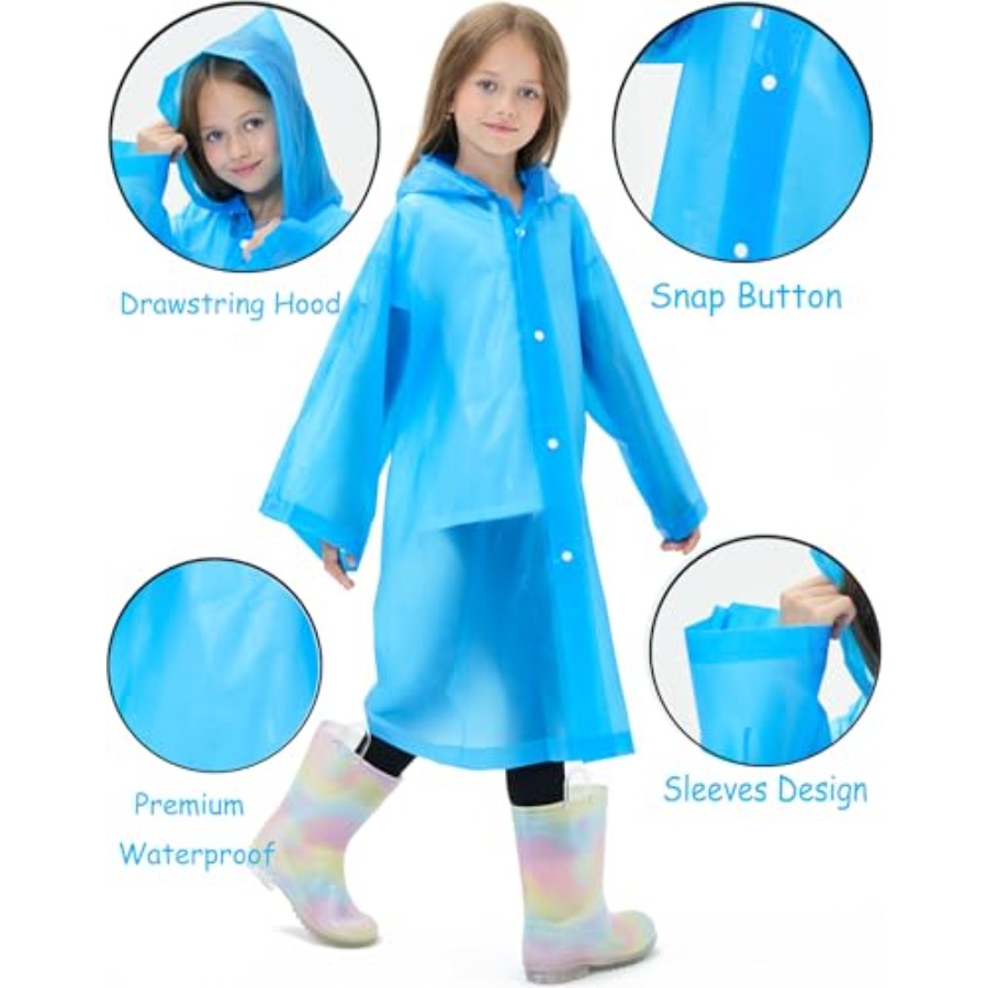 2 Pack Reusable Waterproof Rai - Emergency Poncho Rain 리뷰 및 가격