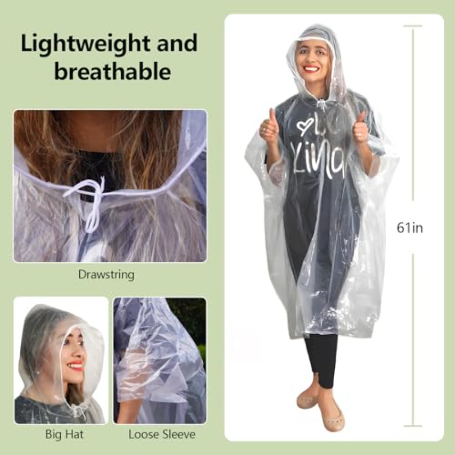 Emergency Disposable Rain Ponc - Emergency Poncho Rain 리뷰 및 가격