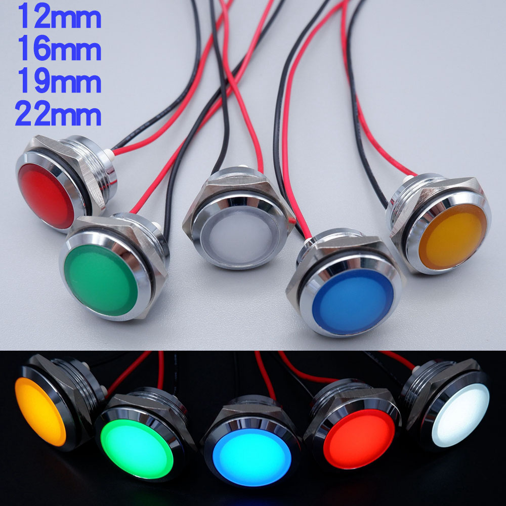 Metal LED Indicator Light 12mm - Signal Panel Orange 리뷰 및 가격