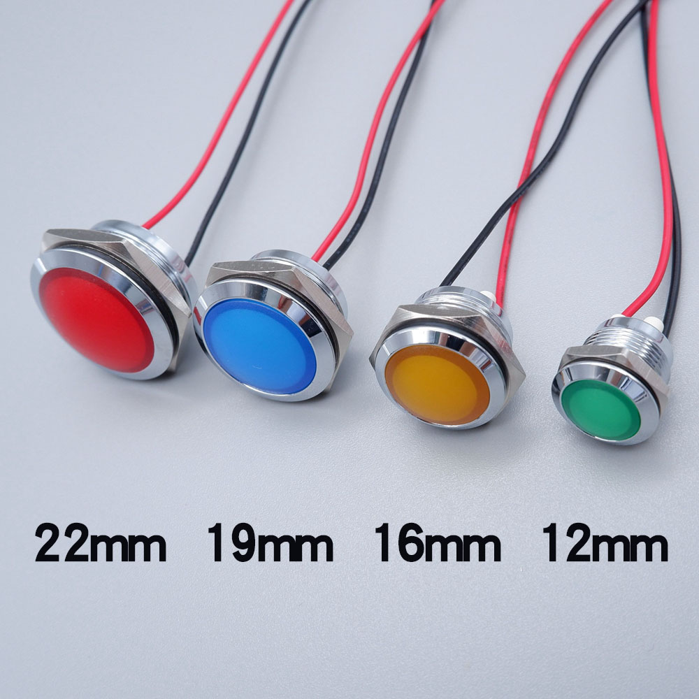 Metal LED Indicator Light 12mm - Signal Panel Orange 리뷰 및 가격