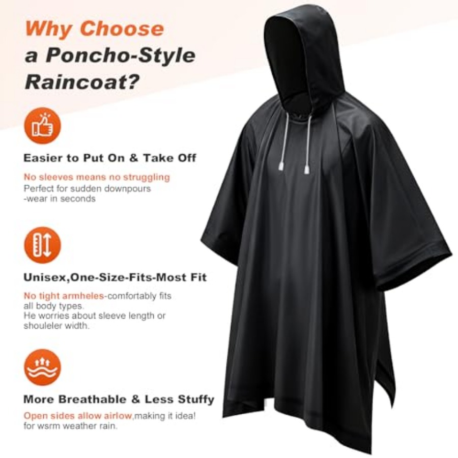 8 Pack Hooded Rain Ponchos for - Emergency Poncho Rain 리뷰 및 가격
