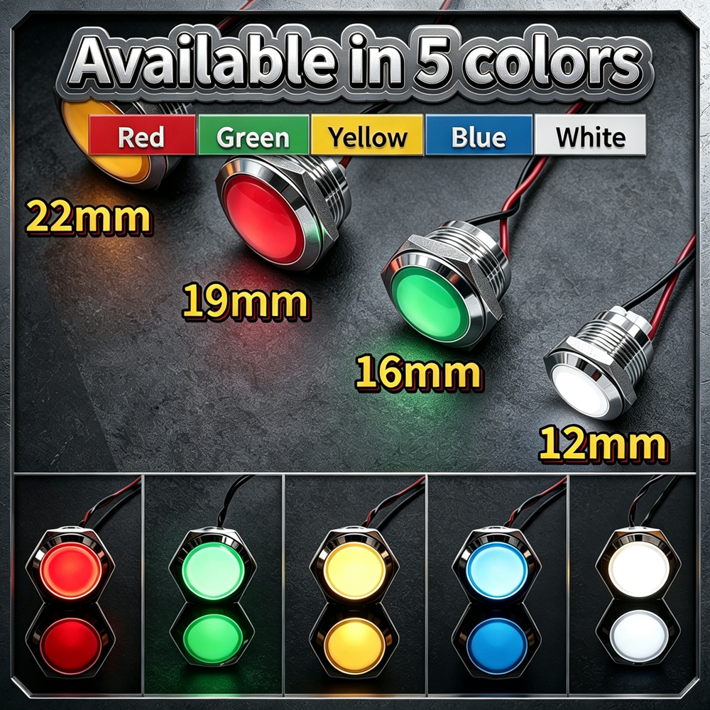 12mm 16mm 19mm 22mm Metal LED  - Signal Panel Orange 리뷰 및 가격