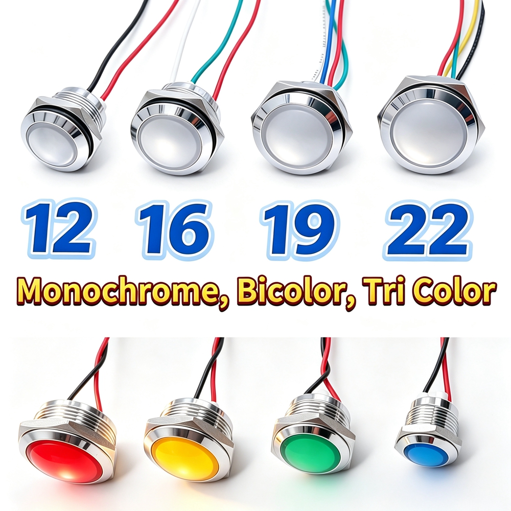 12mm 16mm 19mm 22mm Metal LED  - Signal Panel Orange 리뷰 및 가격