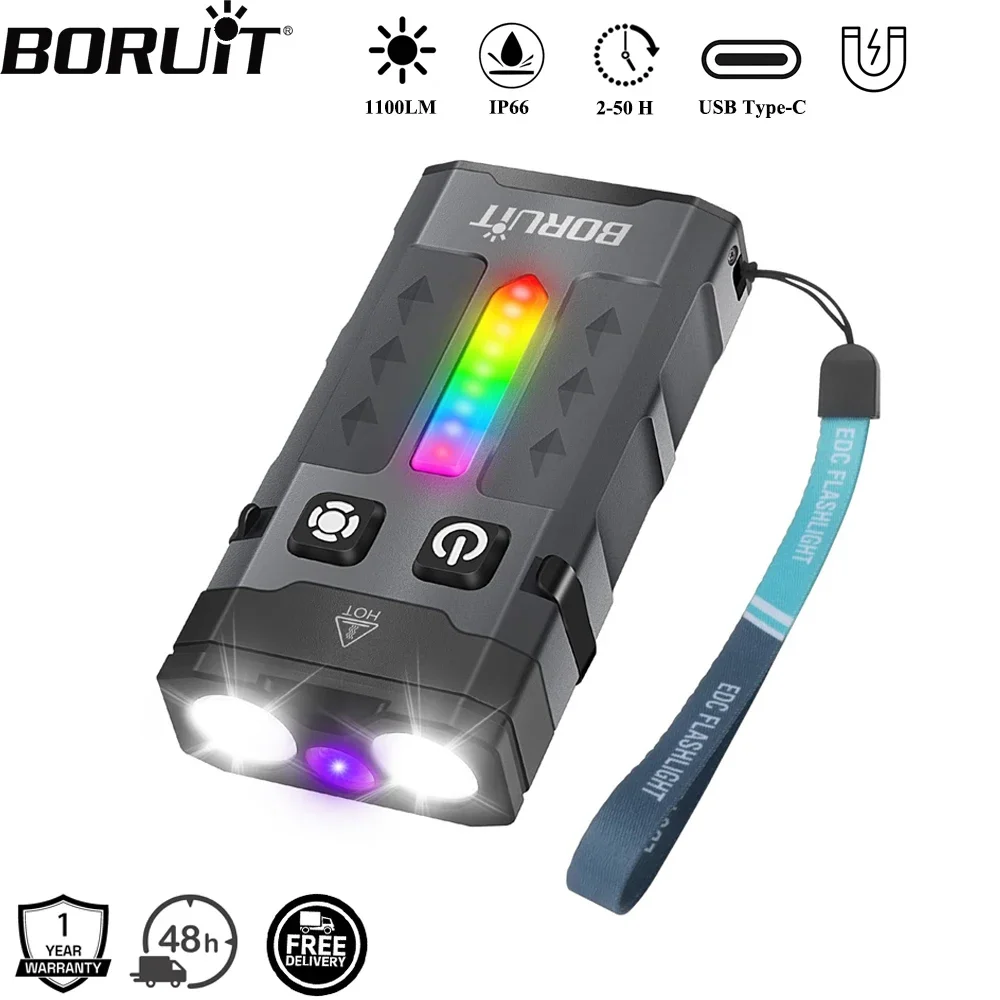 BORUiT EV20 1100LM EDC UV Keyc - Fishing Kit Compact 리뷰 및 가격