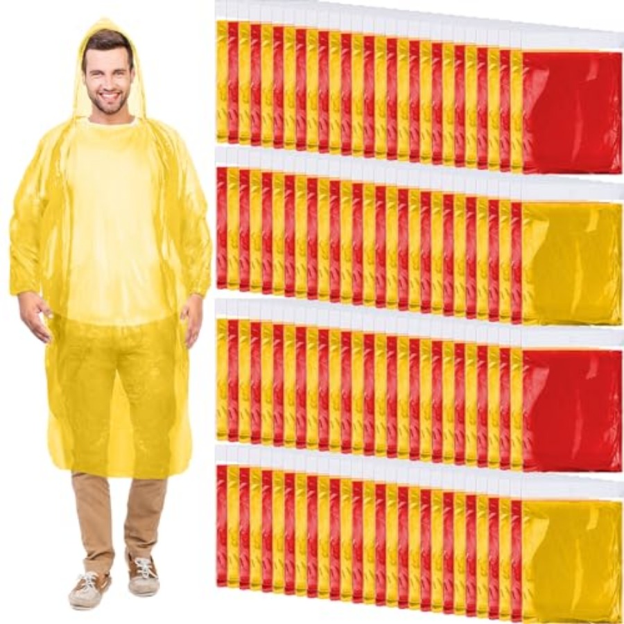 Handepo 100 Pack of Adult Rain - Emergency Poncho Rain 리뷰 및 가격