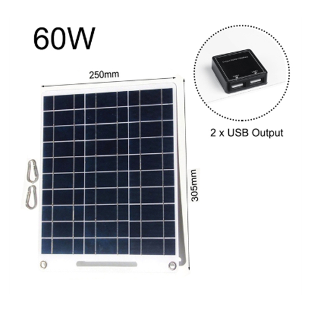New 60W Solar Panel Portable 5 - Solar Emergency Charger 리뷰 및 가격