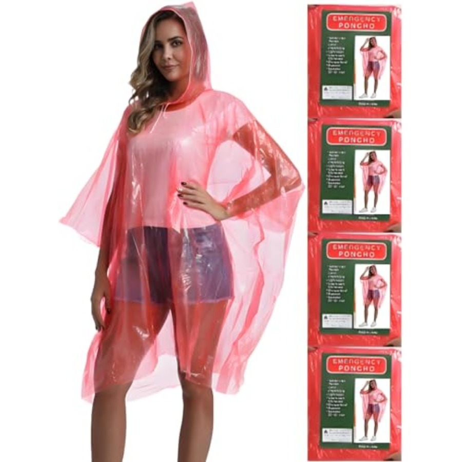 4/6/12 Pack Disposable Rain Po - Emergency Poncho Rain 리뷰 및 가격