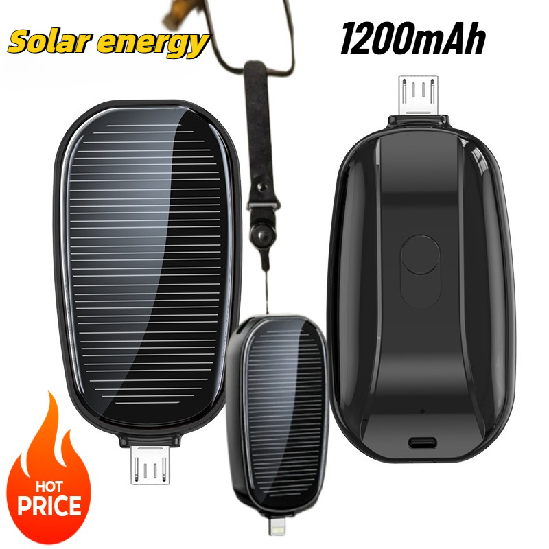1200mAh Solar Mini Power Bank  - Solar Emergency Charger 리뷰 및 가격