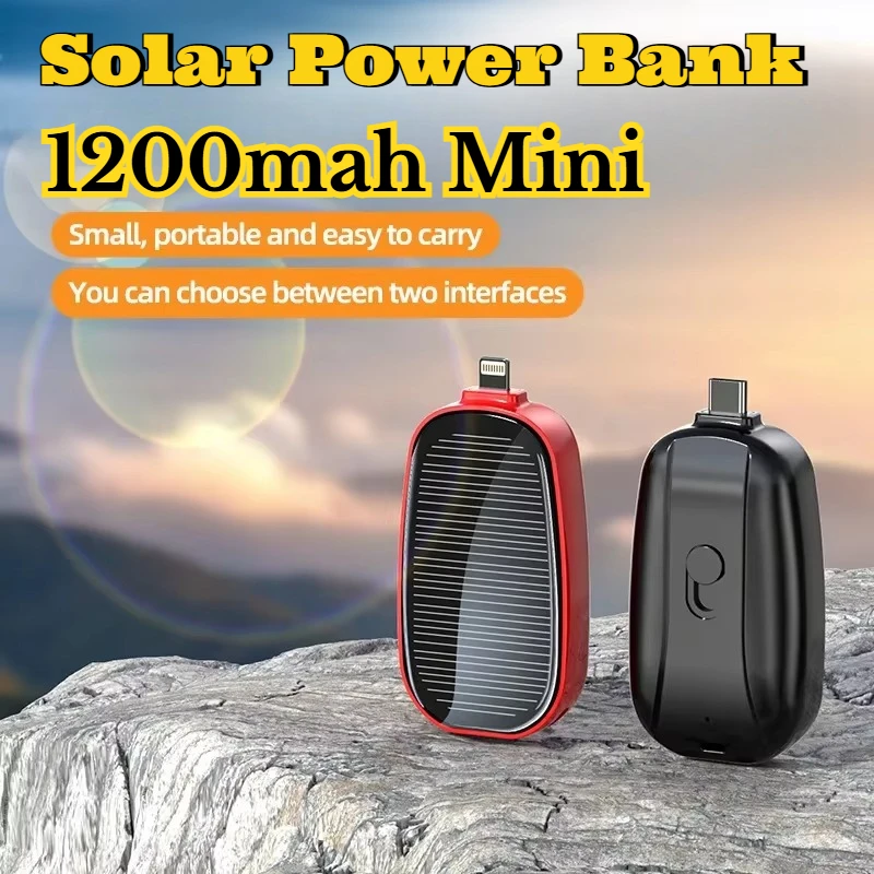 1200mAh Solar Mini Power Bank  - Solar Emergency Charger 리뷰 및 가격