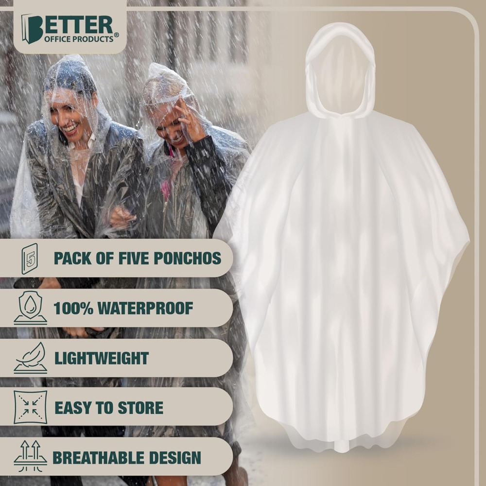 Better Office Products Disposa - Emergency Poncho Rain 리뷰 및 가격