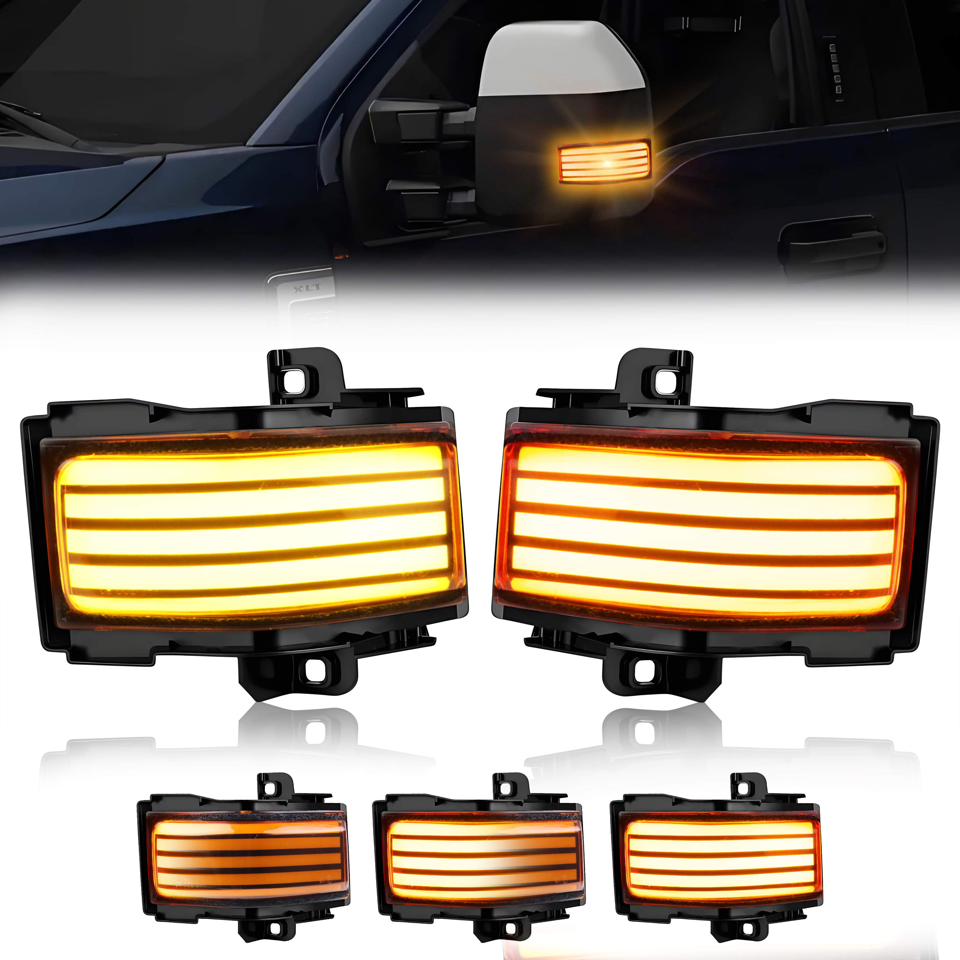 2Pcs Turn Signal Light Side Mi - Signal Panel Orange 리뷰 및 가격