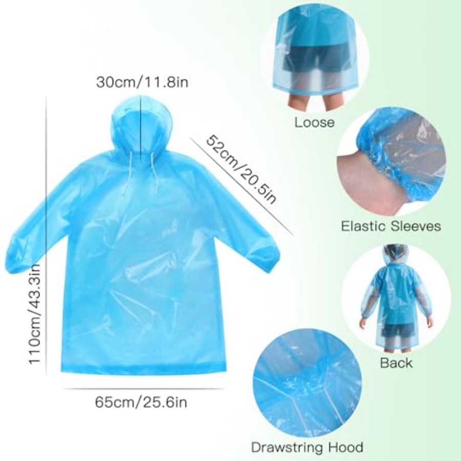 GAOHUI 4/6 Pack Disposable Rai - Emergency Poncho Rain 리뷰 및 가격