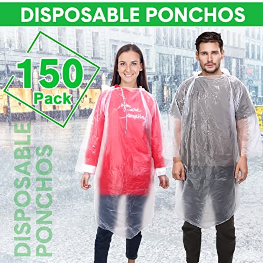 150 Pcs Disposable Rain Poncho - Emergency Poncho Rain 리뷰 및 가격