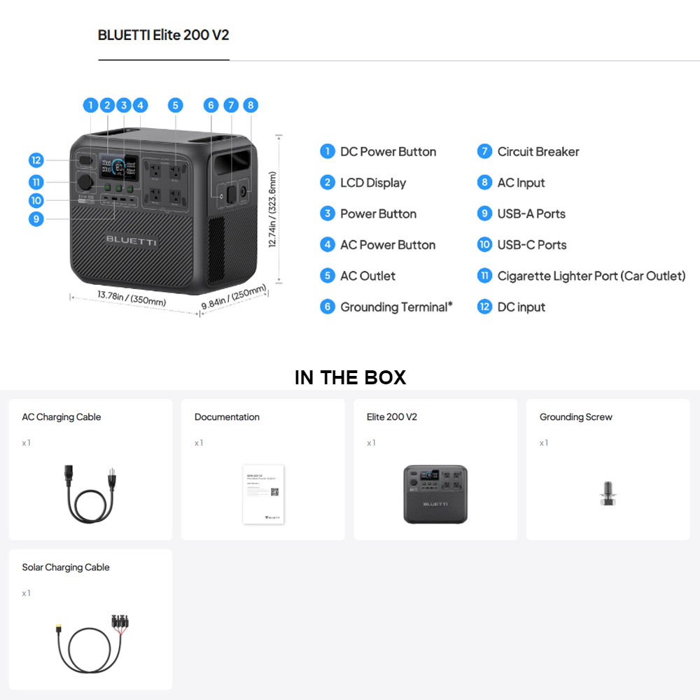 【Renew】BLUETTI Elite 200 V2 Po - Solar Emergency Charger 리뷰 및 가격