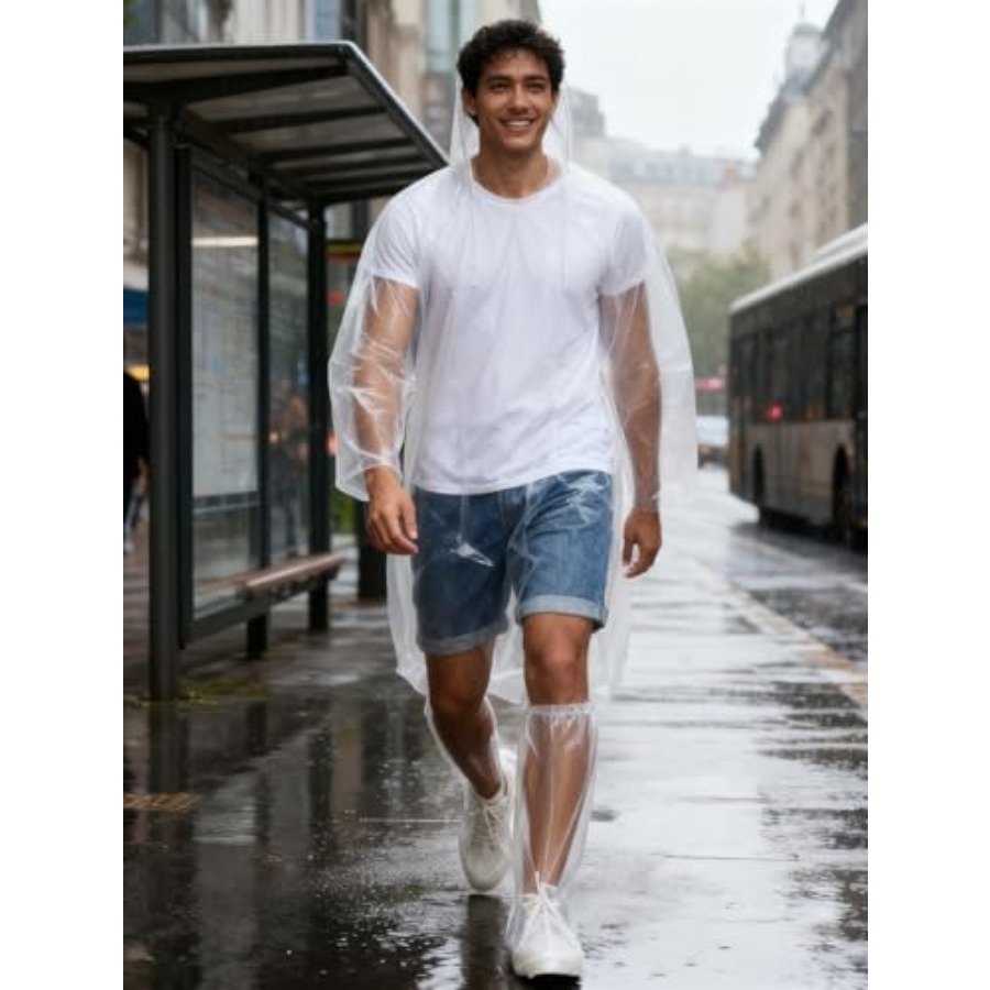Disposable Rain Ponchos for Ad - Emergency Poncho Rain 리뷰 및 가격
