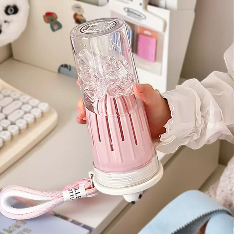 650ml Kawaii Water Bottle With - Water Purification Straw 리뷰 및 가격