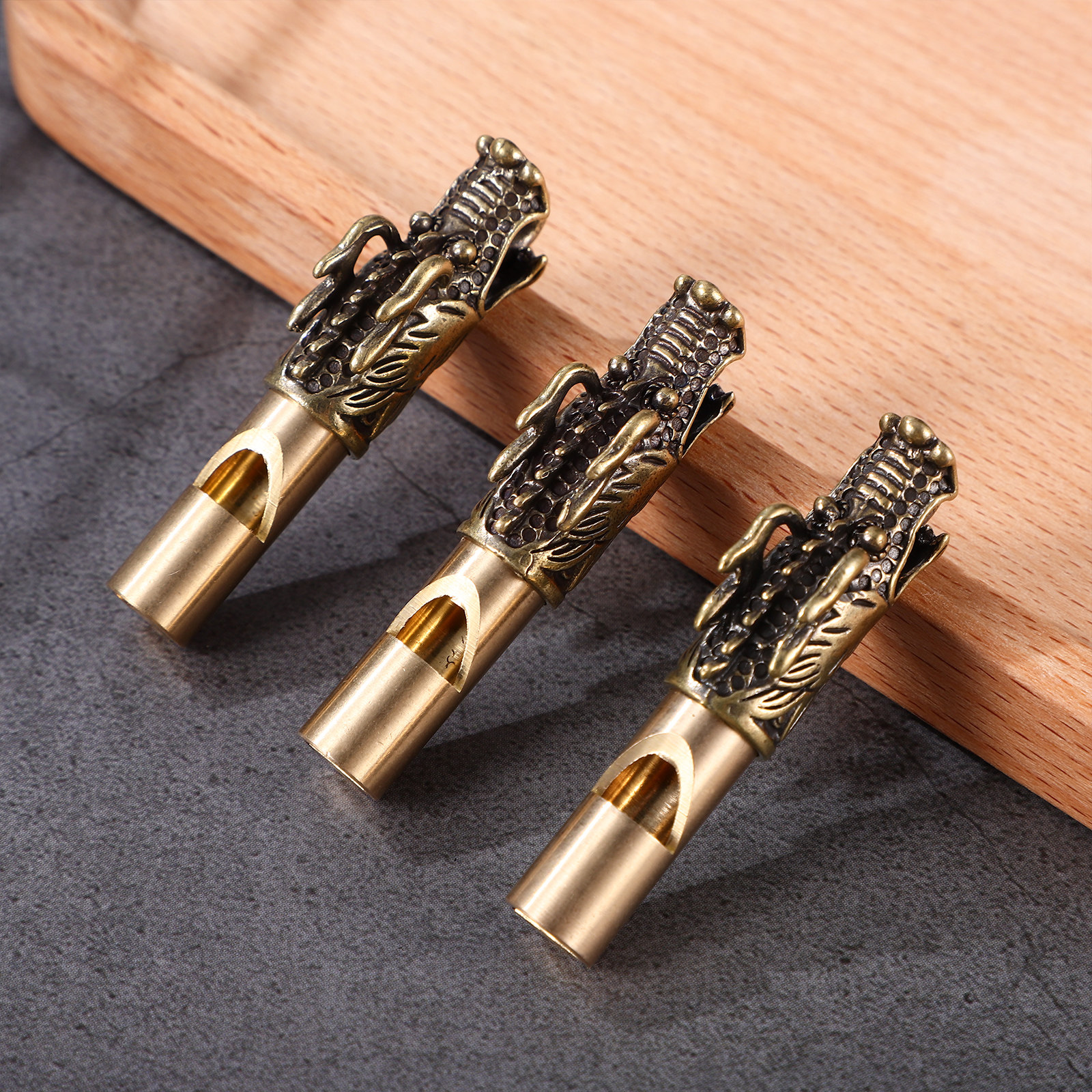 3Pcs Dragon Head Brass Whistle - Emergency Whistle Loud 리뷰 및 가격