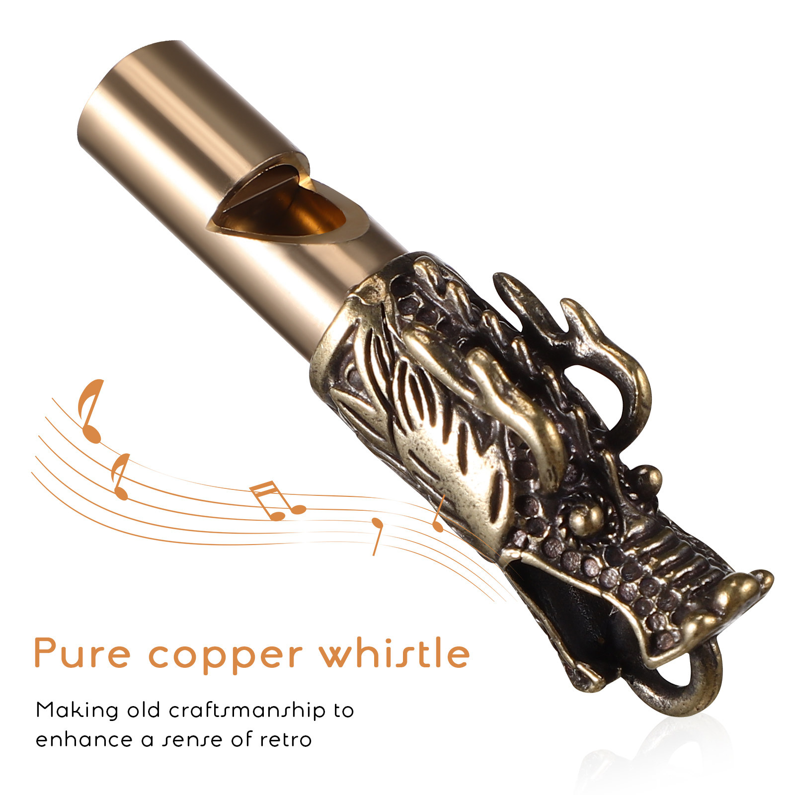 3Pcs Dragon Head Brass Whistle - Emergency Whistle Loud 리뷰 및 가격