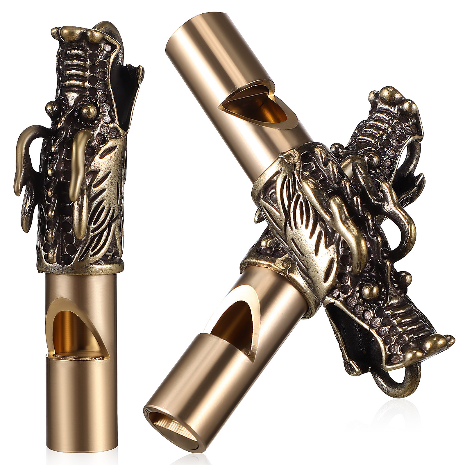 3Pcs Dragon Whistles Brass Ret - Emergency Whistle Loud 리뷰 및 가격