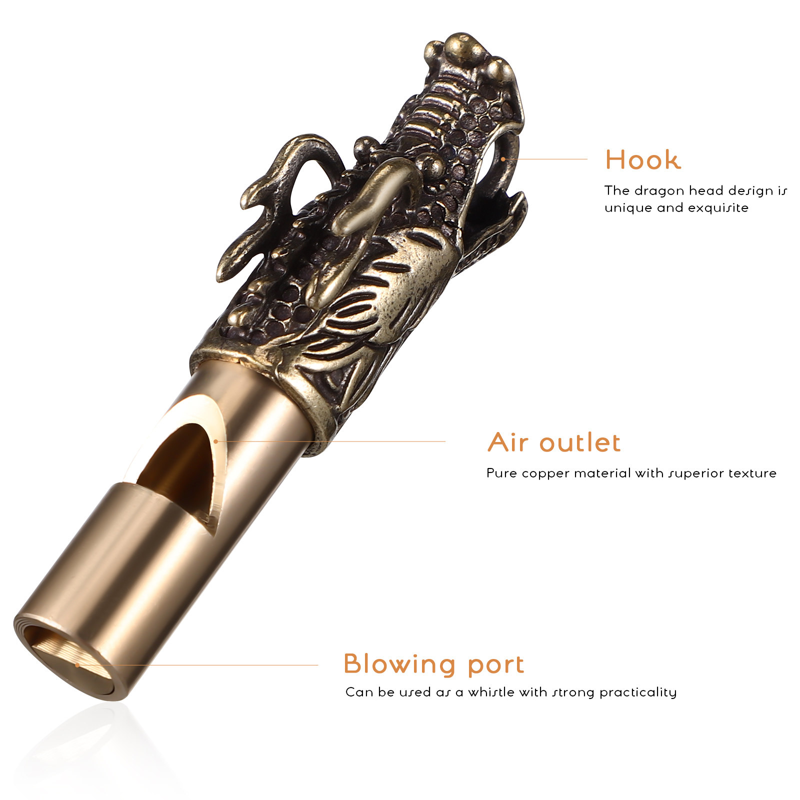 3Pcs Dragon Whistles Brass Ret - Emergency Whistle Loud 리뷰 및 가격