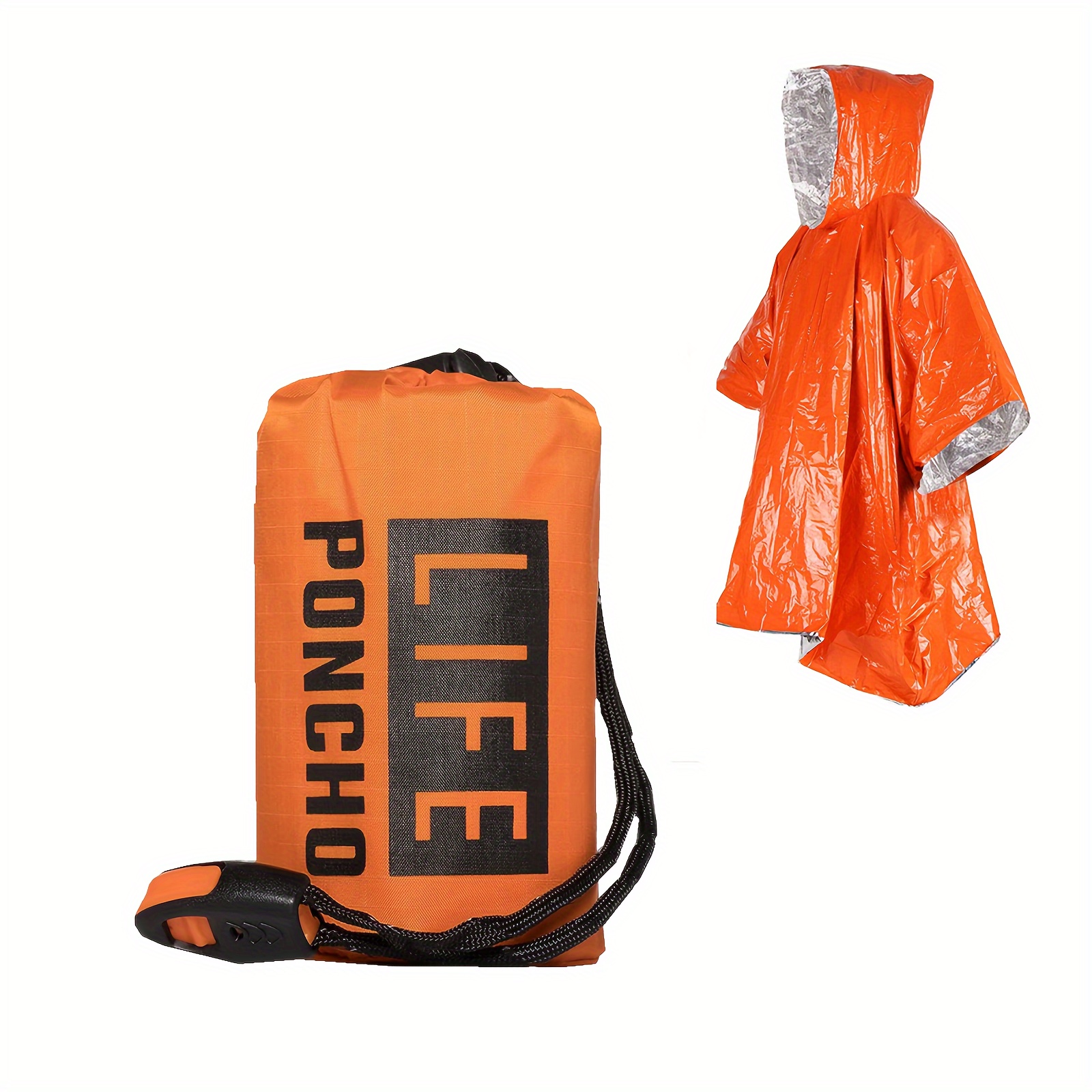 Emergency Survival Rain Poncho - Survival Blanket Reflective 리뷰 및 가격