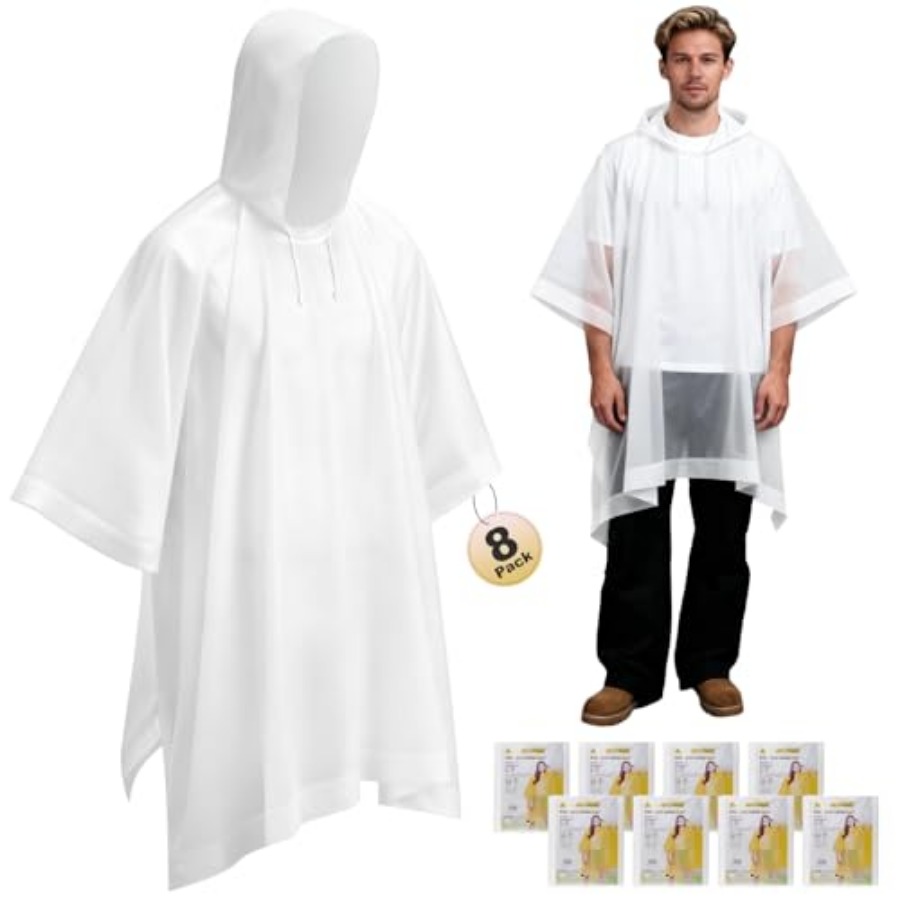 8 Pack Hooded Rain Ponchos for - Emergency Poncho Rain 리뷰 및 가격