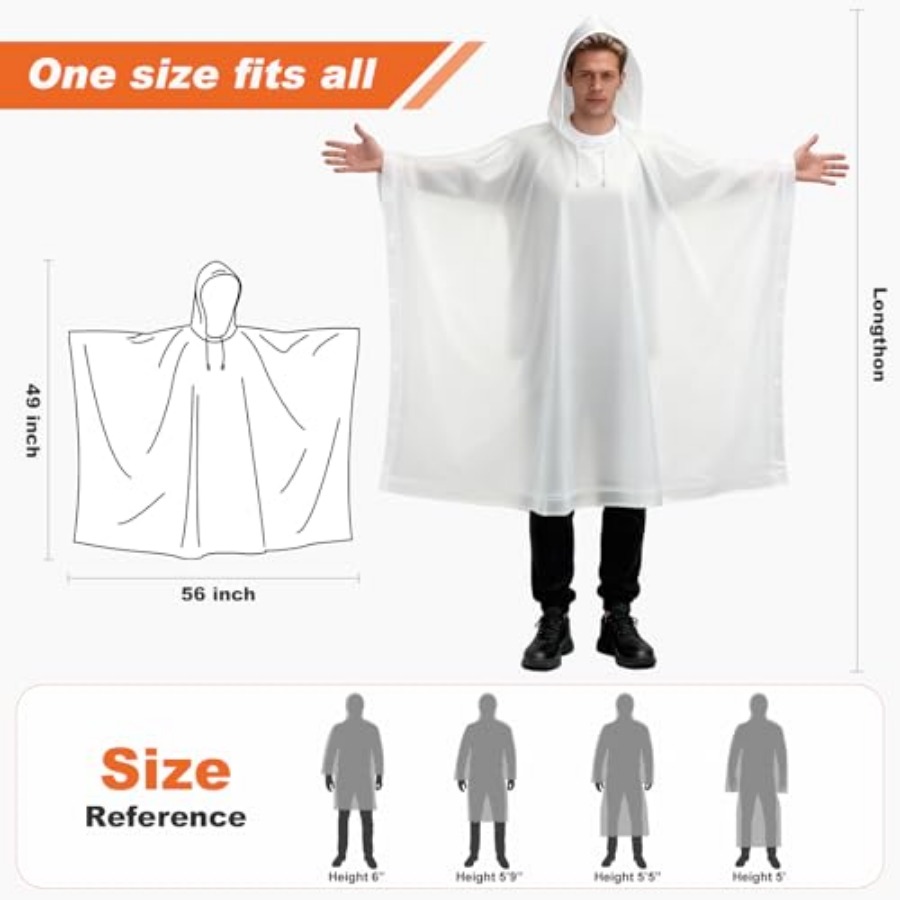 8 Pack Hooded Rain Ponchos for - Emergency Poncho Rain 리뷰 및 가격