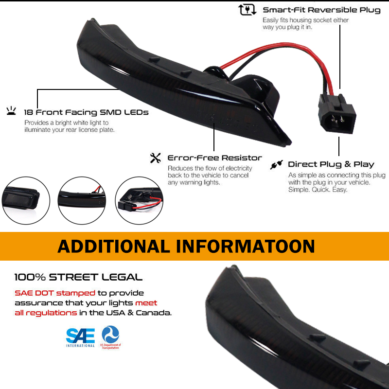 2x Dynamic Side Mirror Lamp Fo - Signal Panel Orange 리뷰 및 가격
