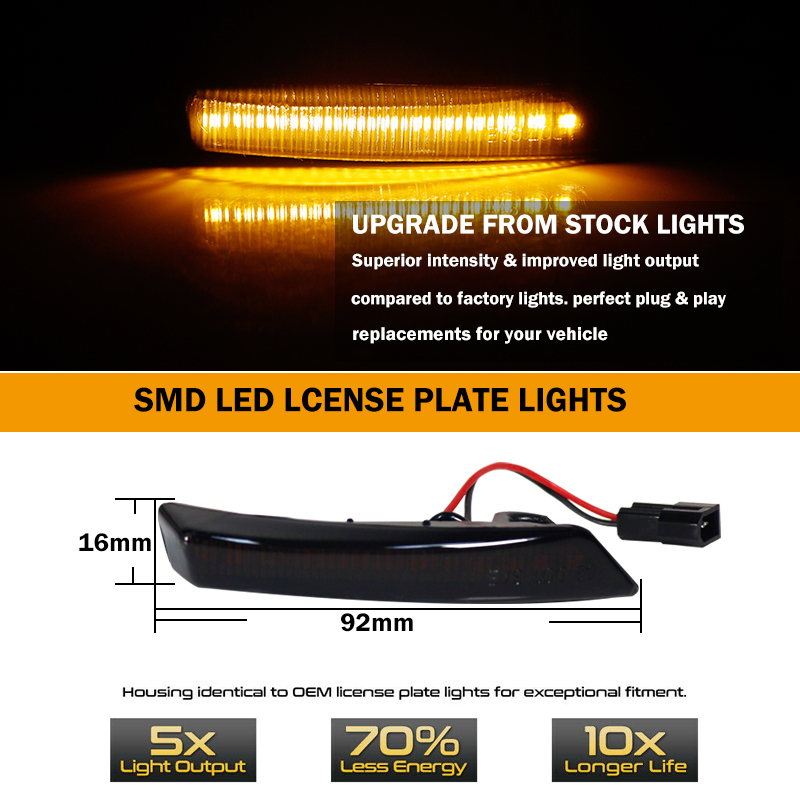2x Dynamic Side Mirror Lamp Fo - Signal Panel Orange 리뷰 및 가격