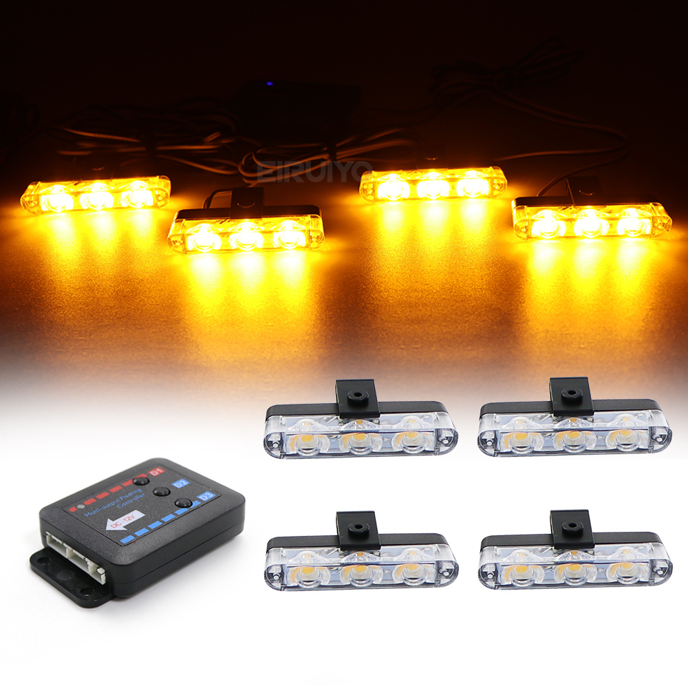 4x 3 LED Grill Car LED Strobe  - Sos Light Strobe 리뷰 및 가격