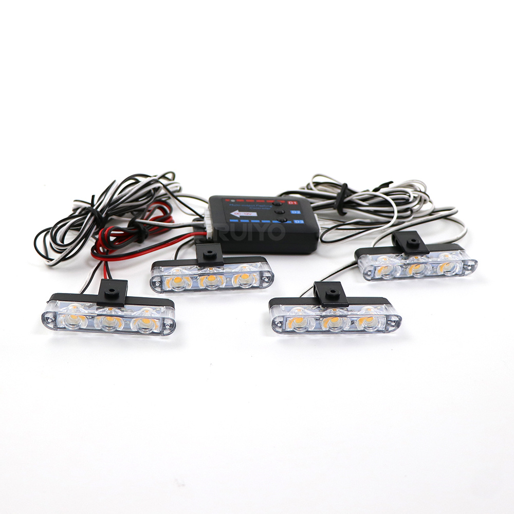 4x 3 LED Grill Car LED Strobe  - Sos Light Strobe 리뷰 및 가격